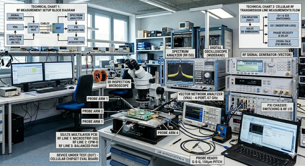 RF Testlab for Cellular Chips — Probe Stations and RF Measurement Equipment